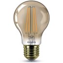 Philips Vintage LED Filament A60 E27 8W 630lm 2000K gold -AUSLAUF-