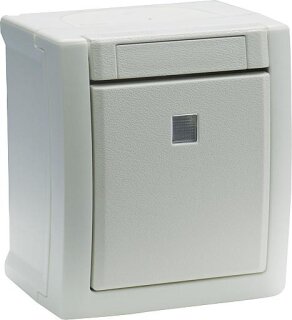 EGB Panasonic Pacific FR Taster beleuchtet mit Kalotte weiß IP54 90591163-DE