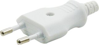 10x BACHMANN Euroflach-Stecker weiß 900.003 mit Schraubanschluss