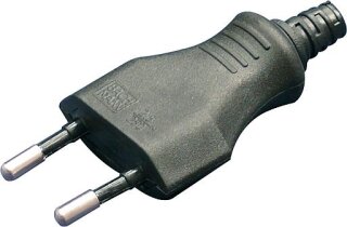 10x BACHMANN Euroflach-Stecker schwarz 900.002 mit Schraubanschluss