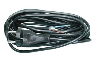 EGB 024010 Staubsauger-Anschlussleitung schwarz 6,3m H03VV-F 2x0,75mm²