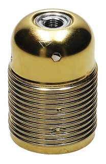 5x Schaum Metall-Fassung Außengewinde E27 messing