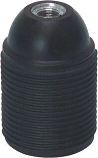 5x Schaum Iso-Fassung Außengewinde E27 schwarz