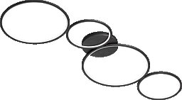 TRIO LED-Deckenleuchte Rondo schwarz 3000K 37W 622610432