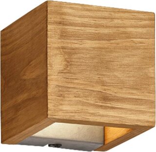 Trio LED-Wandleuchte Brad naturholz 3000K 4,3W 2flg 223710130