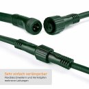 Illu-10g-V2 Illu Lichterkette Komplettset 10m -> 10 E27 Fassungen mit Dichtung zum Verschrauben verlängerbar GRÜN