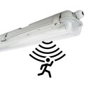 9x FW121S LED Feuchtraum Wannenleuchte 120cm 1 x 18W T8...