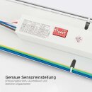 9x FW151S LED Feuchtraumleuchte Wannenleuchte 150cm 1 x 22W T8 Röhre 840 Neutralweiß 4000K IP65 mit Sensor