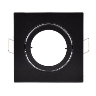 DL68BL-BE Einbaustrahler schwarz matt eckig schwenkbar 68mm Bajonettverschluss