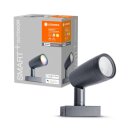 Ledvance LED Smart+ Basis-Strahler Gartenleuchte Spot Dunkelgrau IP65 4,5W 260lm RGB+W 3000K