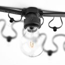 Illu-32-V2 Illu Lichterkette Komplettset 30m -> 90 E27 Fassungen mit Dichtung zum Verschrauben verlängerbar