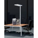 LED Büro Stehleuchte Office-Leuchte 80W silber RAL9006 UGR<17 flicker-free dimmbar + Bewegungssensor + Tageslichtsensor
