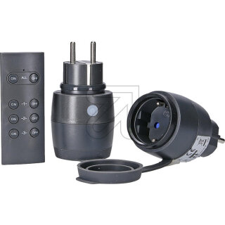 REV Funk-Schalt-Set 2+1 Mini Outdoor schwarz 0085600503
