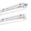 9x FW121L Feuchtraum Wannenleuchte 1x 18W Röhre G13 4000K 120cm 1800lm IP65