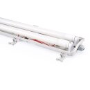 8x FW122L Feuchtraum Wannenleuchte 2x 18W Röhre G13 4000K 120cm 3600lm IP65