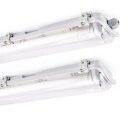 8x FW122L Feuchtraum Wannenleuchte 2x 18W Röhre G13 4000K 120cm 3600lm IP65