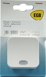 EGB 079830 Elegant Standard reinweiß SB Taster-Schließer beleuchtet