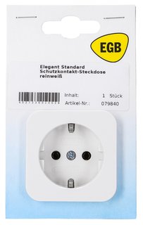 EGB 079840 Elegant Standard reinweiß SB Schutzkontakt-Steckdose