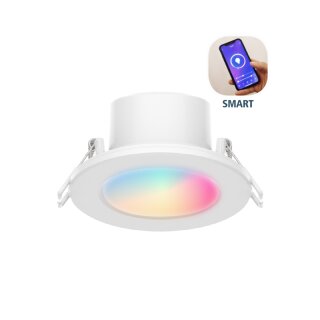 LeuchTek SPAS65-6W-RGBAW SMART-EINBAUSTRAHLER  600lm IP65 weiss
