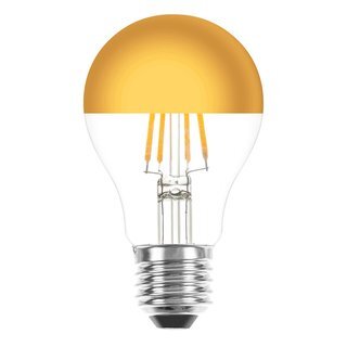 A22F08G LED Filament Leuchtmittel 8W = 60W E27 Kopfspiegel Gold 806lm 2200K
