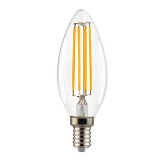 B27F65C LED Filament Kerze 6,5 = 60W E14 klar 806lm 2700K warmweiß