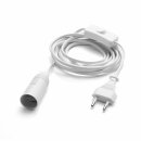 9801W 3,5m Lampenfassung Kabel mit Schalter E14 weiß