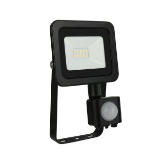 Spectrum LED Fluter Noctis Lux Schwarz IP44 10W 810lm warmweiß 3000K mit Bewegungsmelder