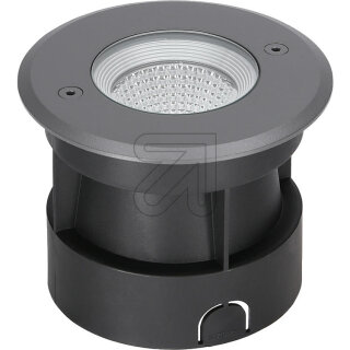 EVN LED-Bodeneinbaustrahler IP67, 6W 3000K, anthrazit 230V, Abstr.< 60°, Edelstahl V2A, PC67106002NA