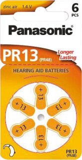 6-er Box Panasonic Hörgeräte-Batterie A-PRO13 1 Stück = 1 Packung