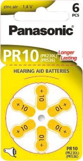 6-er Box Hörgeräte-Batterie A-PRO230 1 Stück = 1 Packung