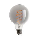 FG95518R LED G95 Spiral Globe Rauchglas 5W E27 1800K...