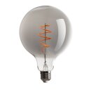 FG12518R LED G125 Spiral Globe Rauchglas 5W E27 1800K...