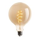 FG12518R LED G125 Spiral Globe Rauchglas 5W E27 1800K extra warmweiß