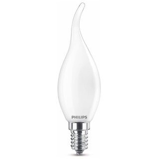 Philips LED Windstoß Kerze 2,2W = 25W E14 matt 250lm warmweiß 2700K -AUSLAUF-
