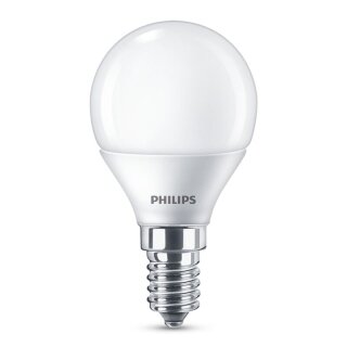 Philips LED Tropfen 5,5W = 40W E14 matt 470lm warmweiß 2700K 270° -AUSLAUF-