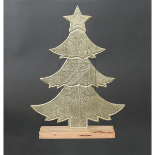 Riffelmacher Metall-Baum 31x44cm goldfarben 70383