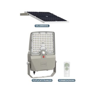 LeuchTek SOF-60W-PW SOLAR-FLUTLICHTSTRAHLER SERIE SOF Grau 6W 5700K 1020lm