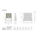 LeuchTek SOF-60W-PW SOLAR-FLUTLICHTSTRAHLER SERIE SOF Grau 6W 5700K 1020lm