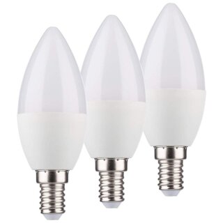 3x Müller-Licht Kerze 4,9W (=40W) E14 matt 2700K 470lm 180°