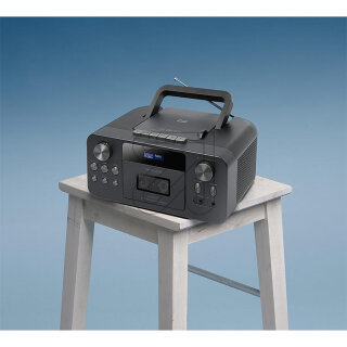 Muse MD-208 DBW DAB Radio - Tragbarer CD Player Mit Bluetooth In Weiß