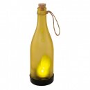 Eglo LED Glas Solarflasche 25cm lang 0,06W Gelb Solarlampe Hängeleuchte Lichtsensor