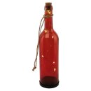 Eglo LED Glas Solarflasche 31cm lang 0,36W Rot Solarlampe...