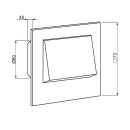 ZAMEL LED-Einbauleuchte NAVI stahl 3100K 11-221-22