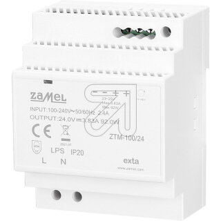 ZAMEL Hutschienen-Vorschalt-/Netzgerät 24V-DC-92W/3,83A ZTM-100-24