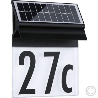 Paulmann Solar-Hausnummernleuchte schwarz IP44 94694