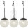 Star Trading - LED-Solar-Kugel Globe 3er Set schwarz 482-14
