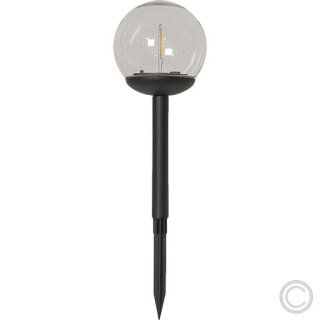 Star Trading - LED-Solar-Wegeleuchte Globe 3er Set schwarz 482-15