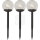 Star Trading - LED-Solar-Wegeleuchte Globe 3er Set schwarz 482-15