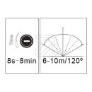 EVN Solar-LED-Wandleuchte anthrazit mit BWM PAS541502
