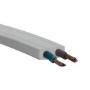 100m Rolle Illu-KW100 Illuflachkabel 2x1,5mm2  weiß